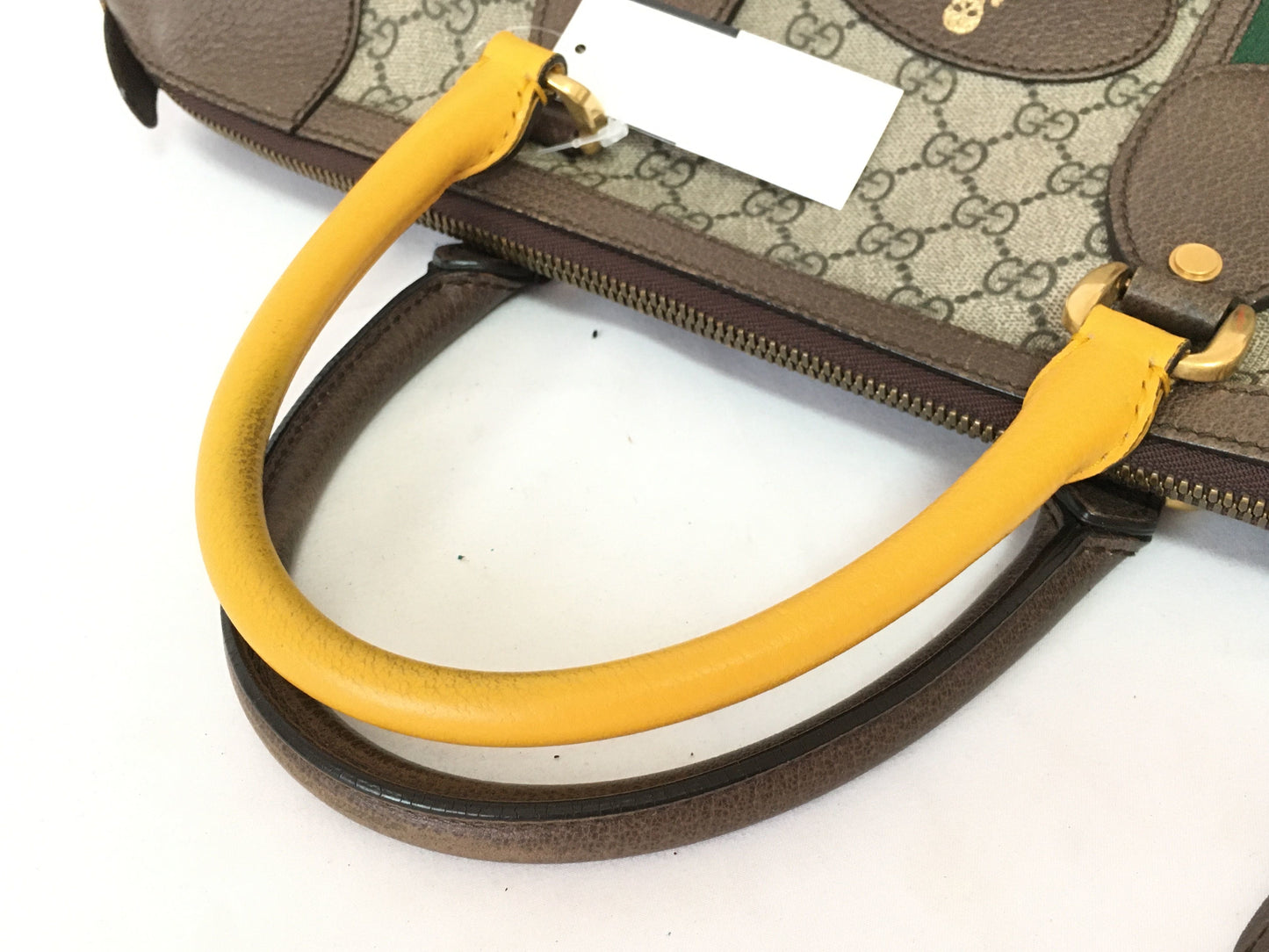 GUCCI Soft GG Supreme Monogram Web Neo Vintage Duffle Bag in Beige