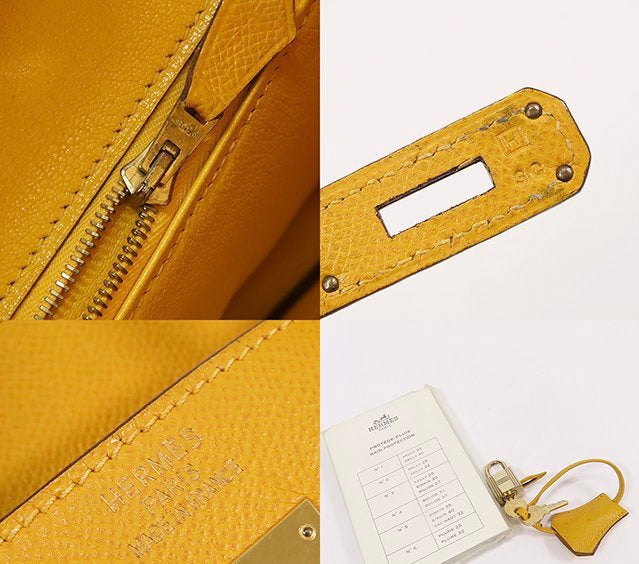 Hermes Hac 32 courchevel Jaune ghw
