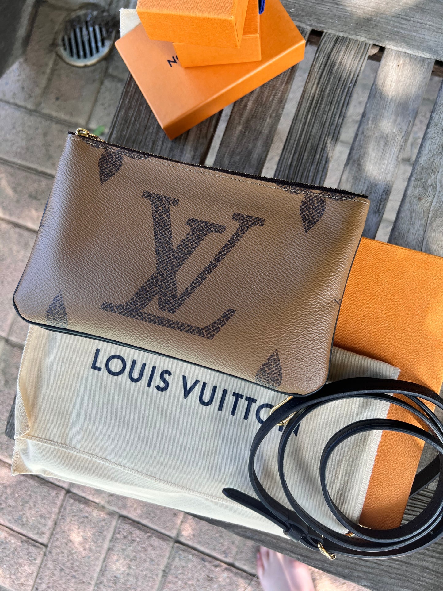 Louis Vuitton giant monogram double zip crossbody