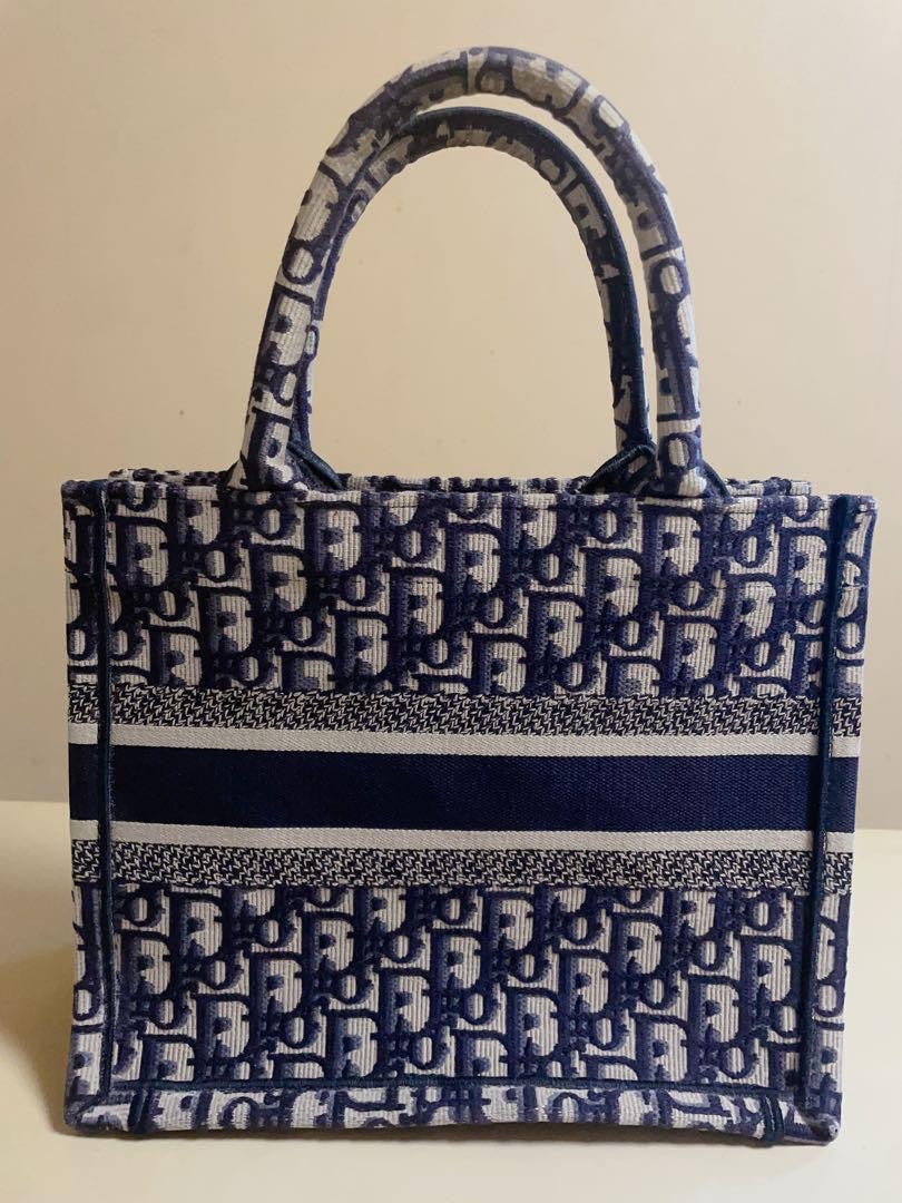 Christian Dior small navy oblique book tote - NIB