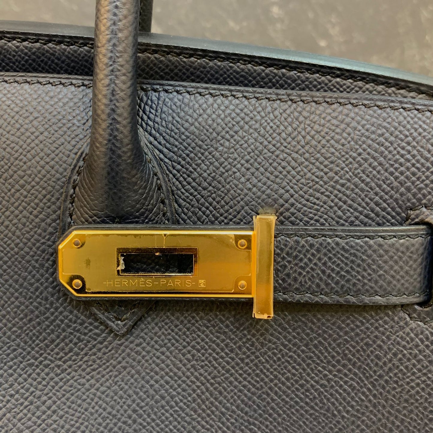 Hermes Birkin 30 Epsom Indigo GHW Stamp Y