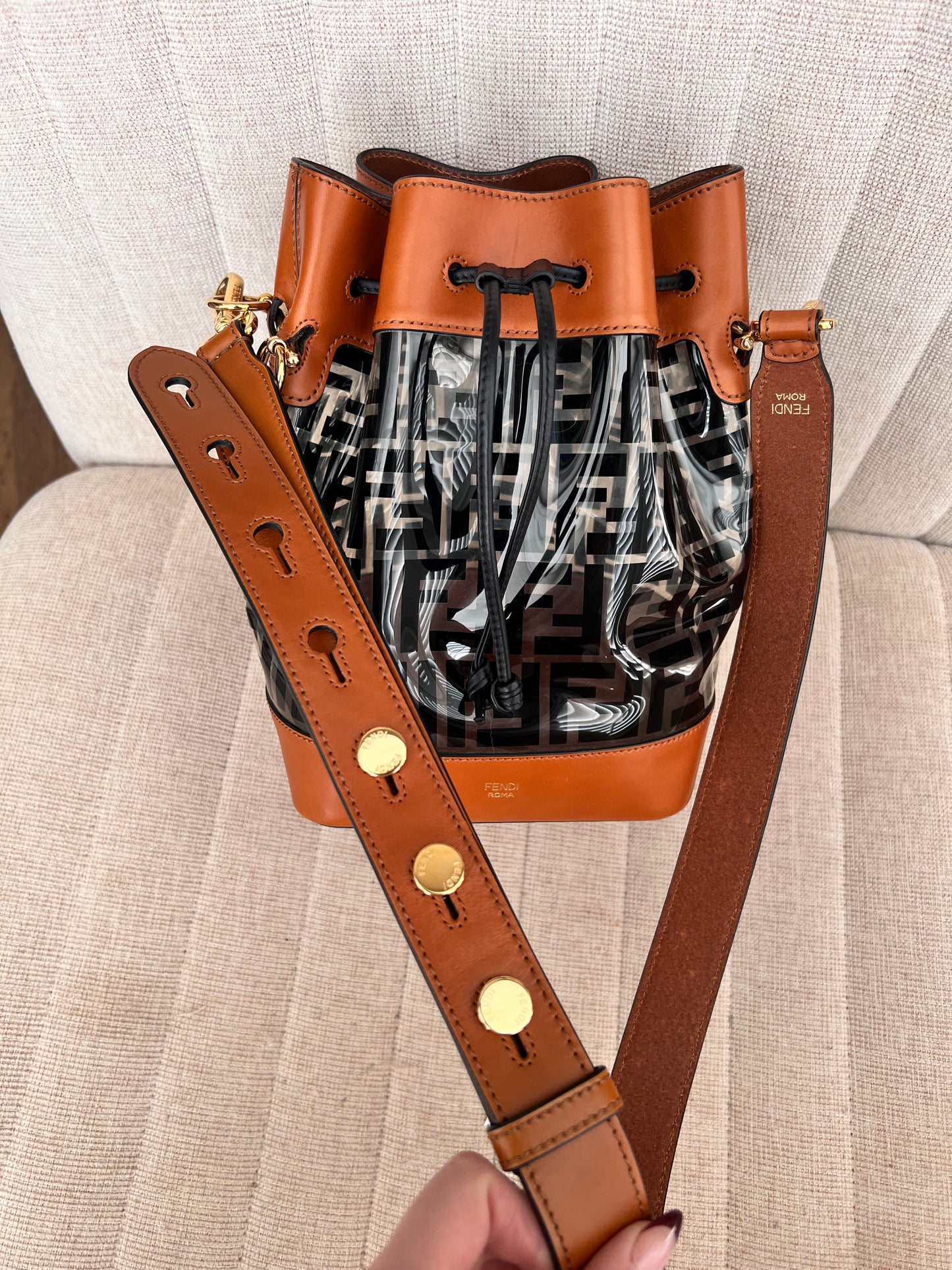 Fendi Zucca mon tresor grande bucket bag