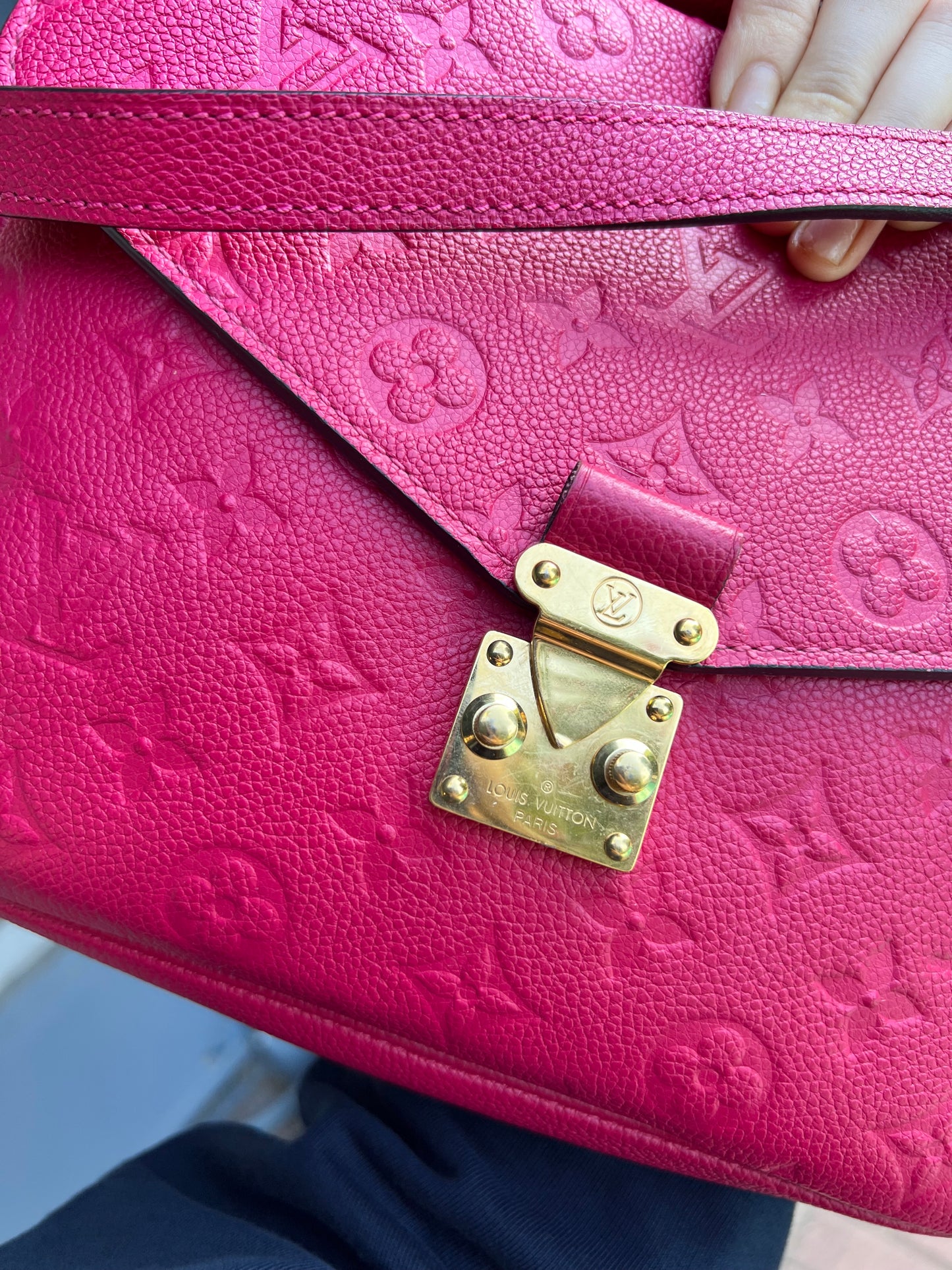 Louis Vuitton freesia empreinte pochette metis bag