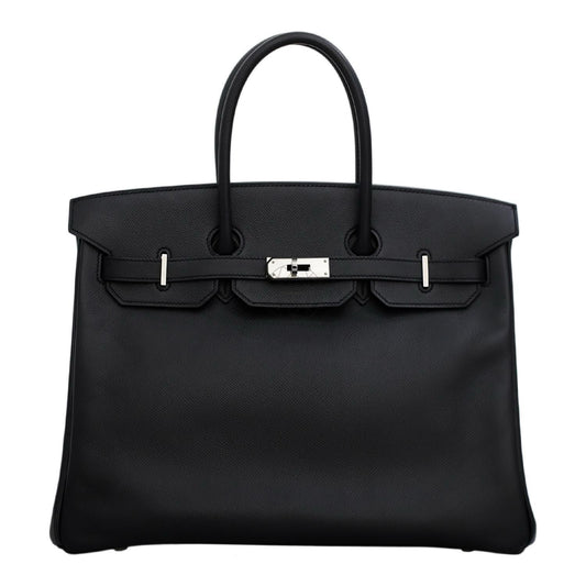 Hermes birkin B35 Epsom black PHW stamp Q square bag
