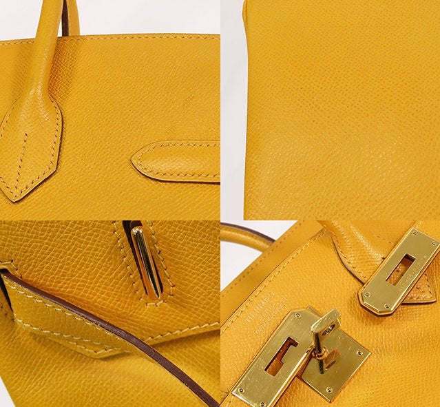 Hermes Hac 32 courchevel Jaune ghw