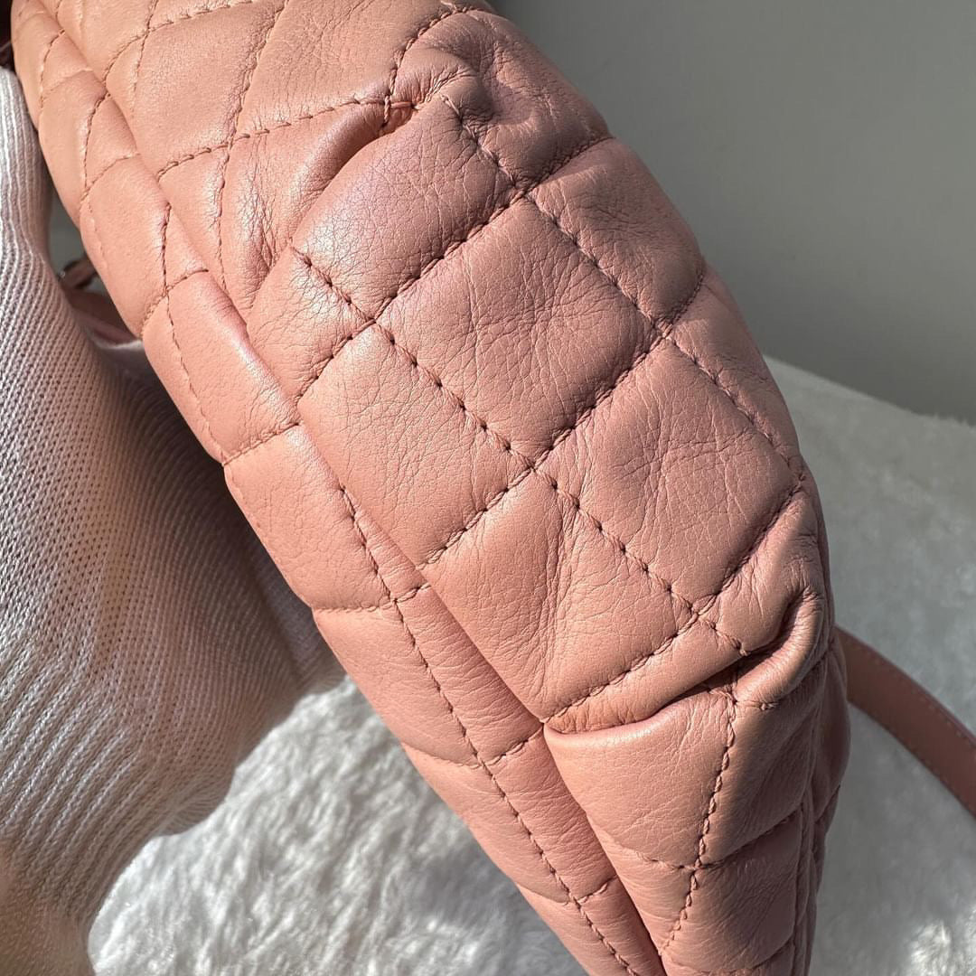 Chanel pink quilted calfskin belt bag Danny pack aged gold hardware