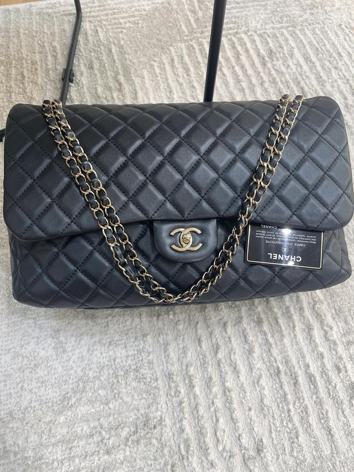 Chanel supermodel airline XXL flap bag
