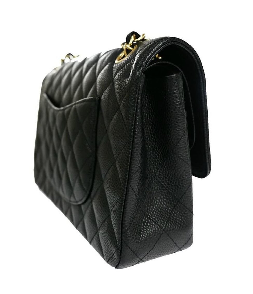 Chanel Black caviar GHW medium classic flap bag