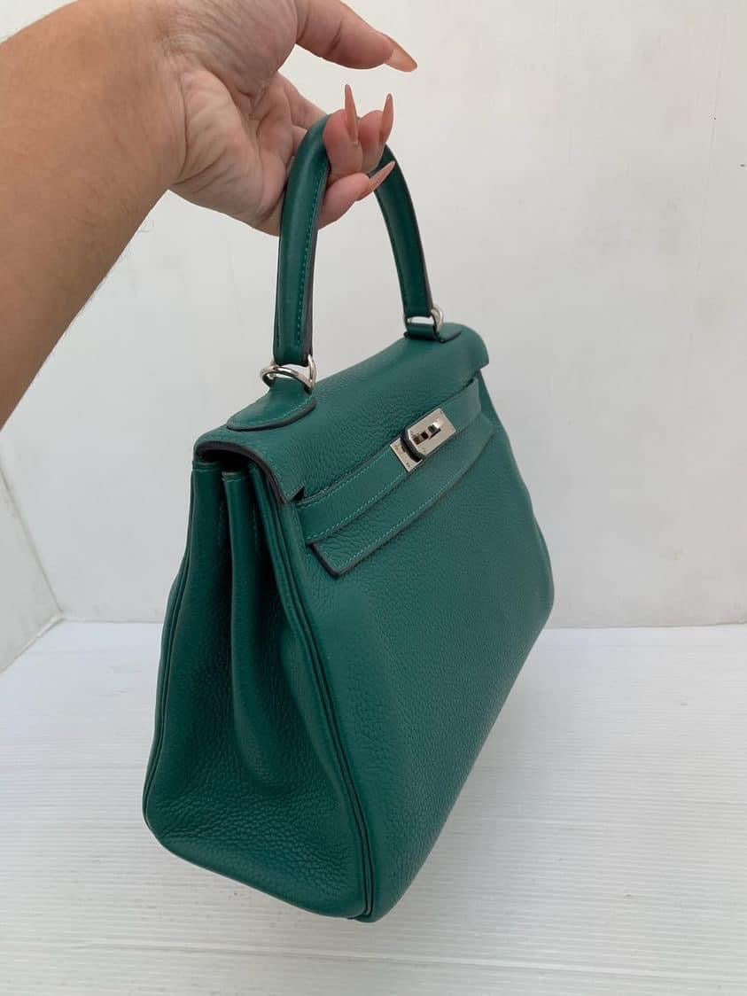 Hermes Kelly 28 malachite PHW stamp T