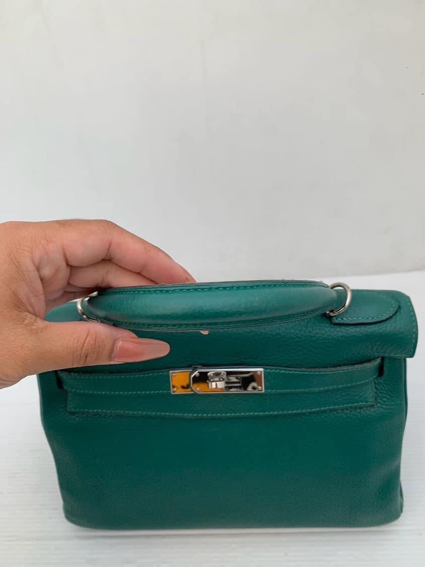 Hermes Kelly 28 malachite PHW stamp T