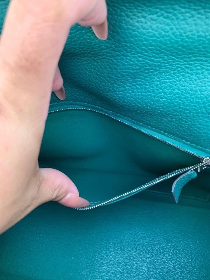 Hermes Kelly 28 malachite PHW stamp T