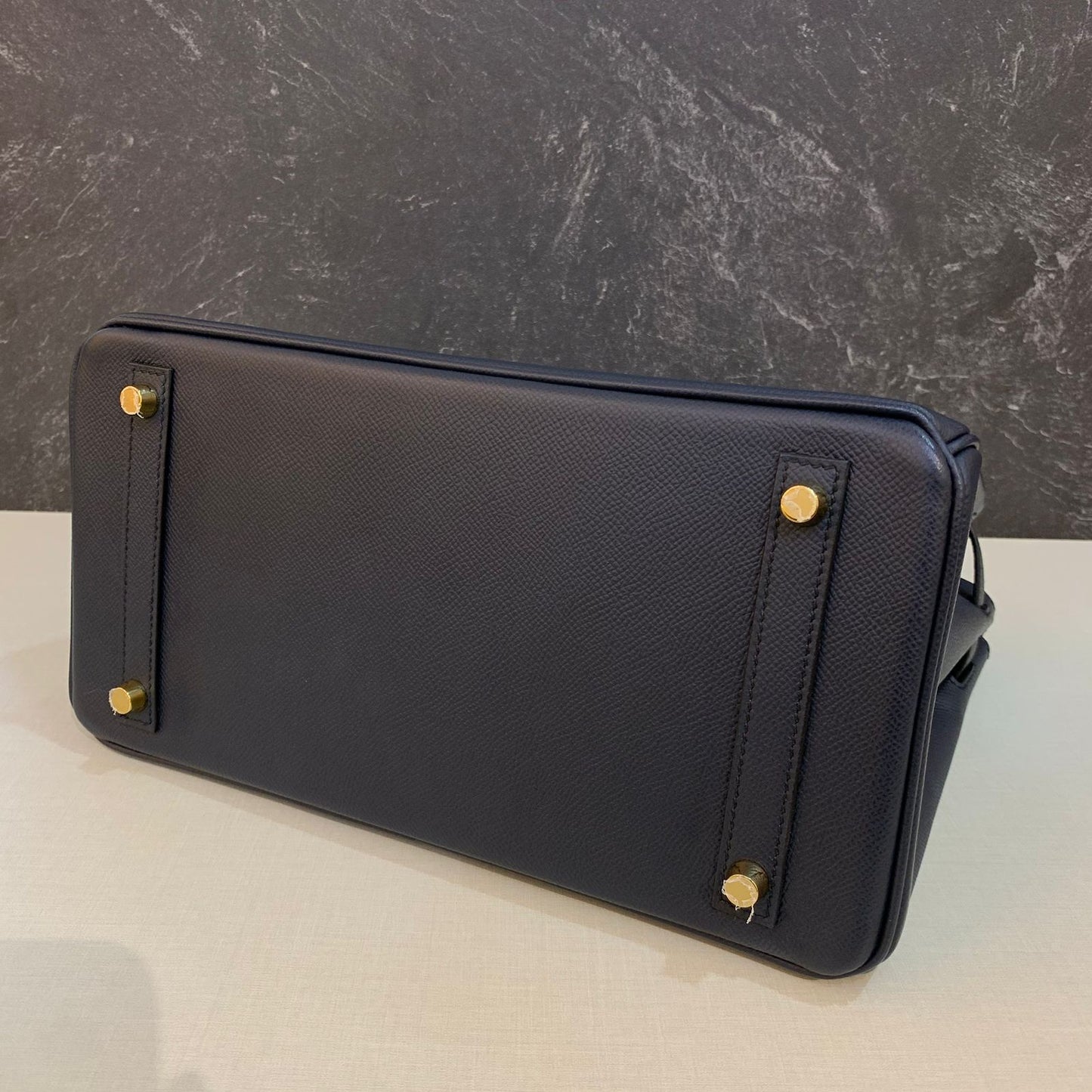Hermes Birkin 30 Epsom Indigo GHW Stamp Y