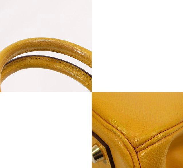 Hermes Hac 32 courchevel Jaune ghw