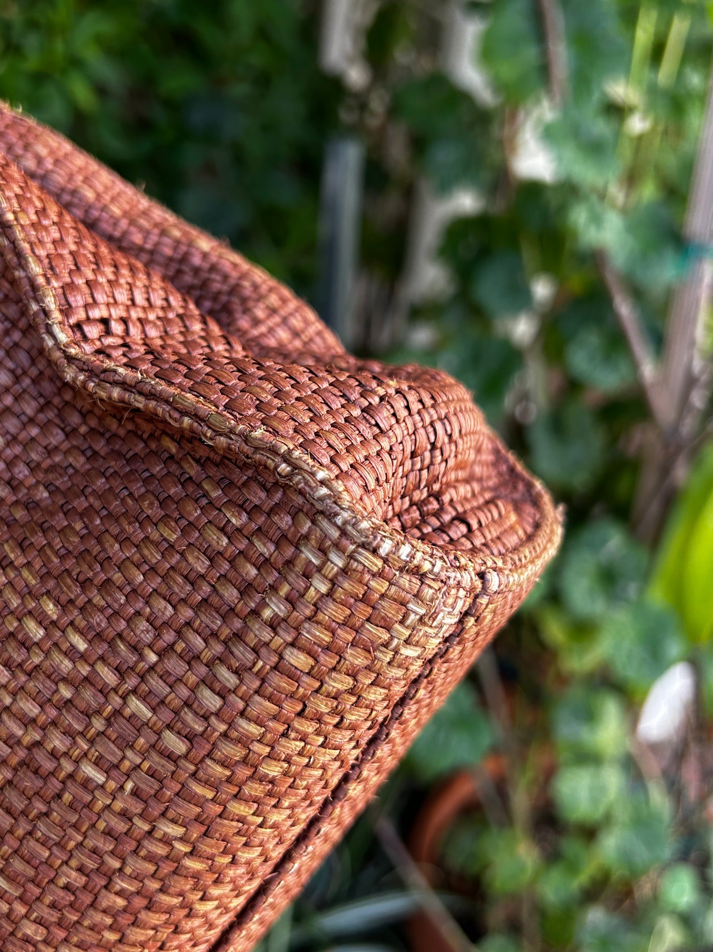 Chanel CC turnlock raffia tote