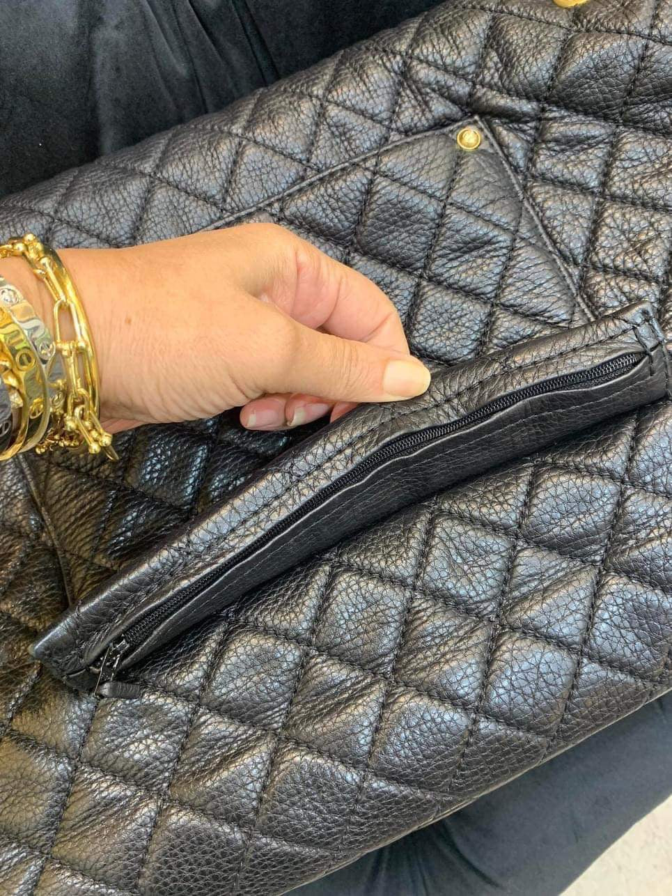 Chanel airline XXL black calfskin GHW flap bag