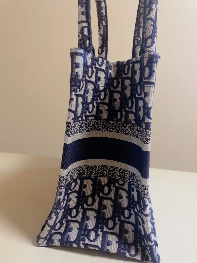 Christian Dior small navy oblique book tote - NIB