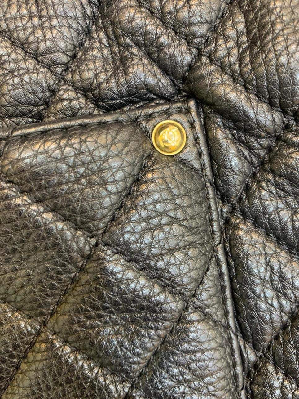 Chanel airline XXL black calfskin GHW flap bag