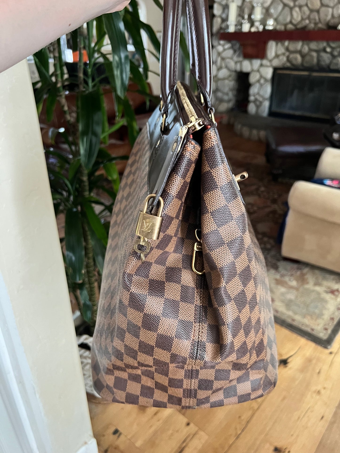 Louis Vuitton Damier Ebene Greenwhich travel weekender bag