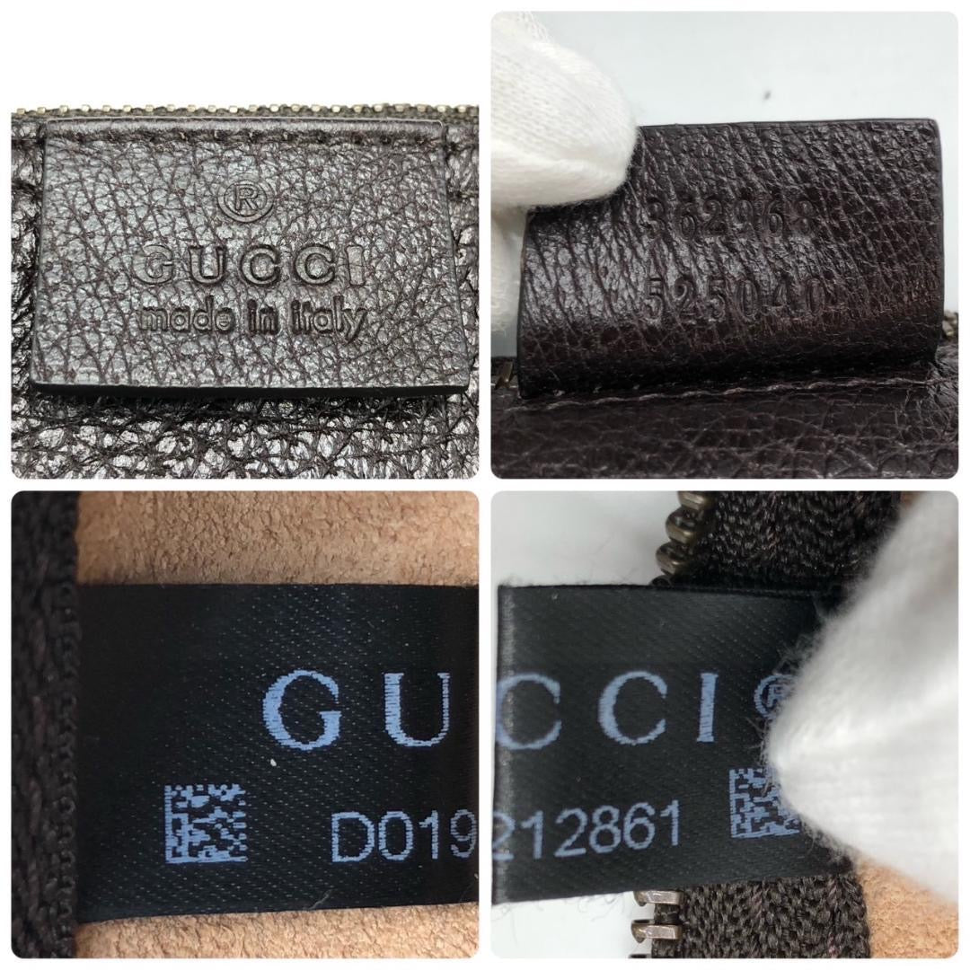 Gucci chocolate leather hobo shoulder bag