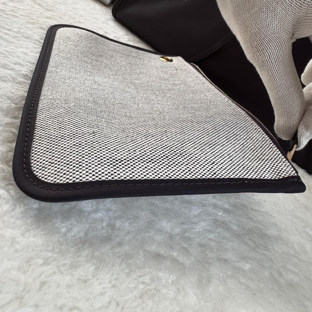 Hermes herbag 31 Rouge Sellier Vache Hunter Coated Toile GHW ST:Z