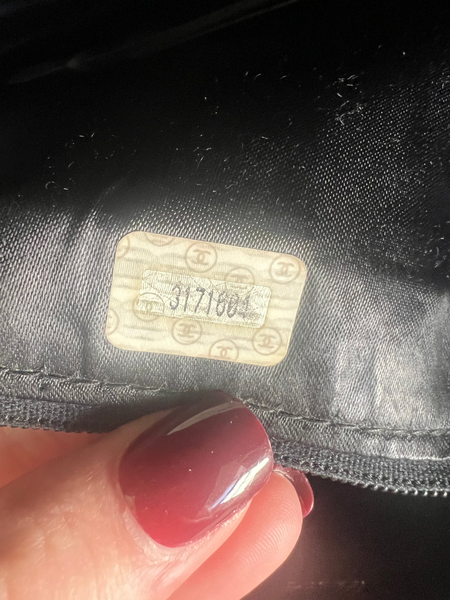 Chanel black lambskin large camera bag