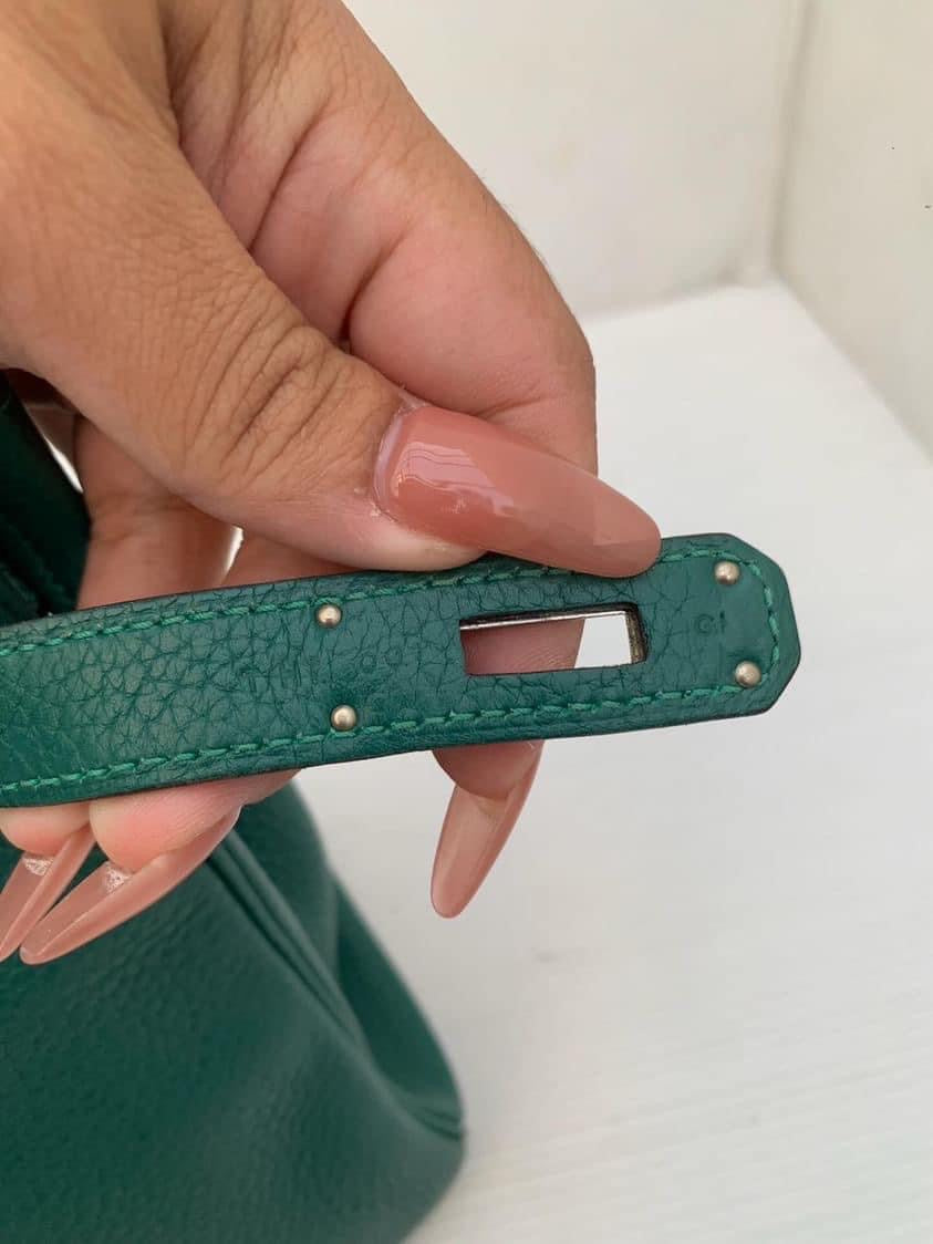 Hermes Kelly 28 malachite PHW stamp T