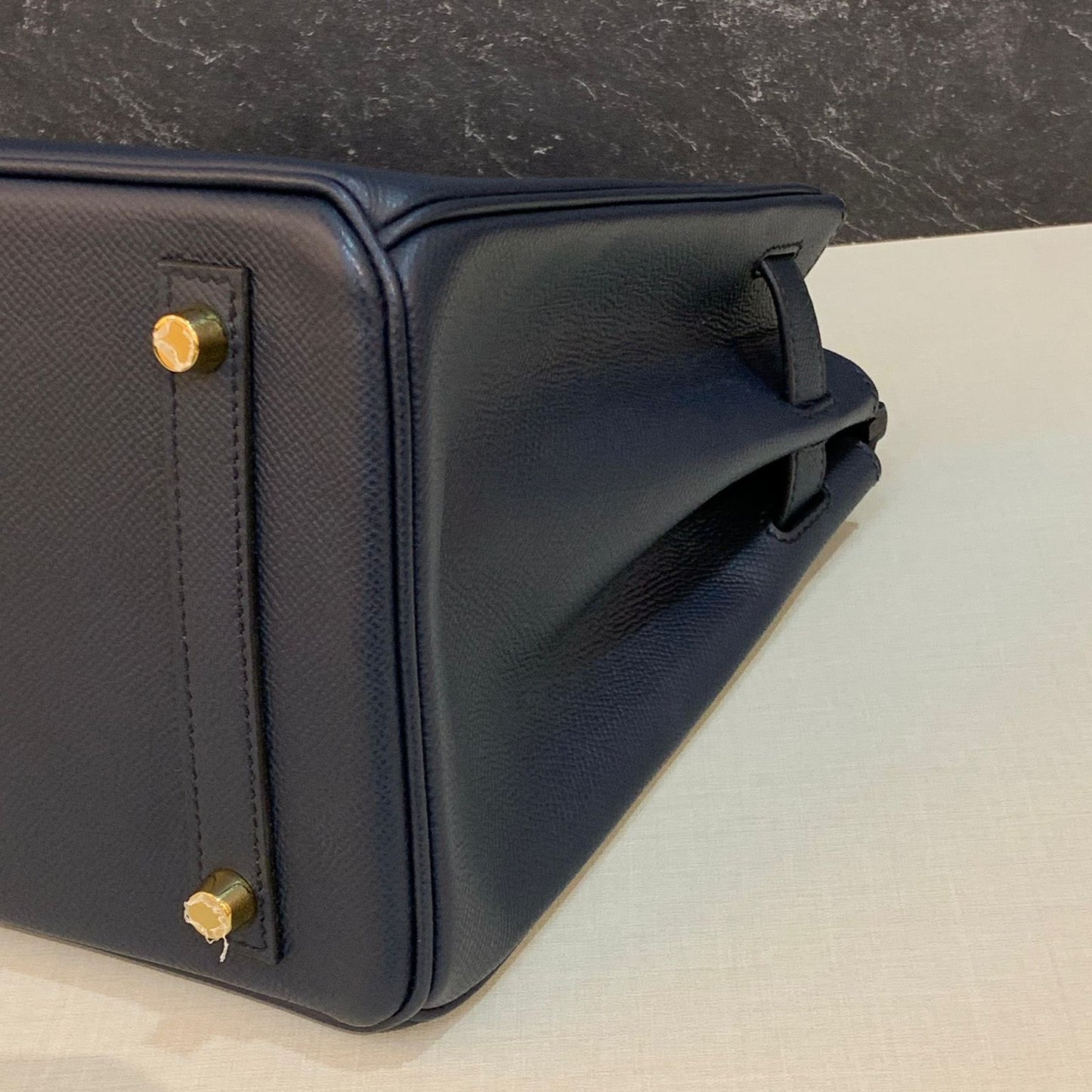 Hermes Birkin 30 Epsom Indigo GHW Stamp Y