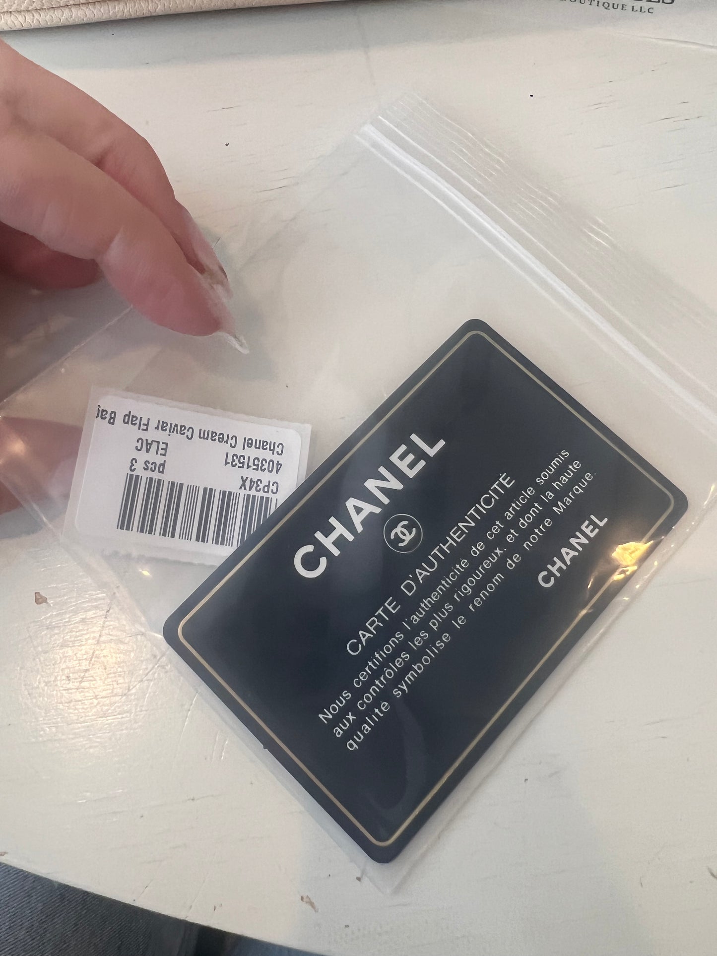 Chanel cream caviar double sided 2 way bag
