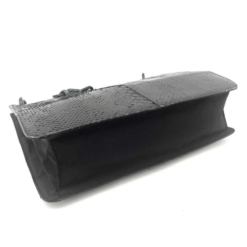 Prada Black Python Chain Tote