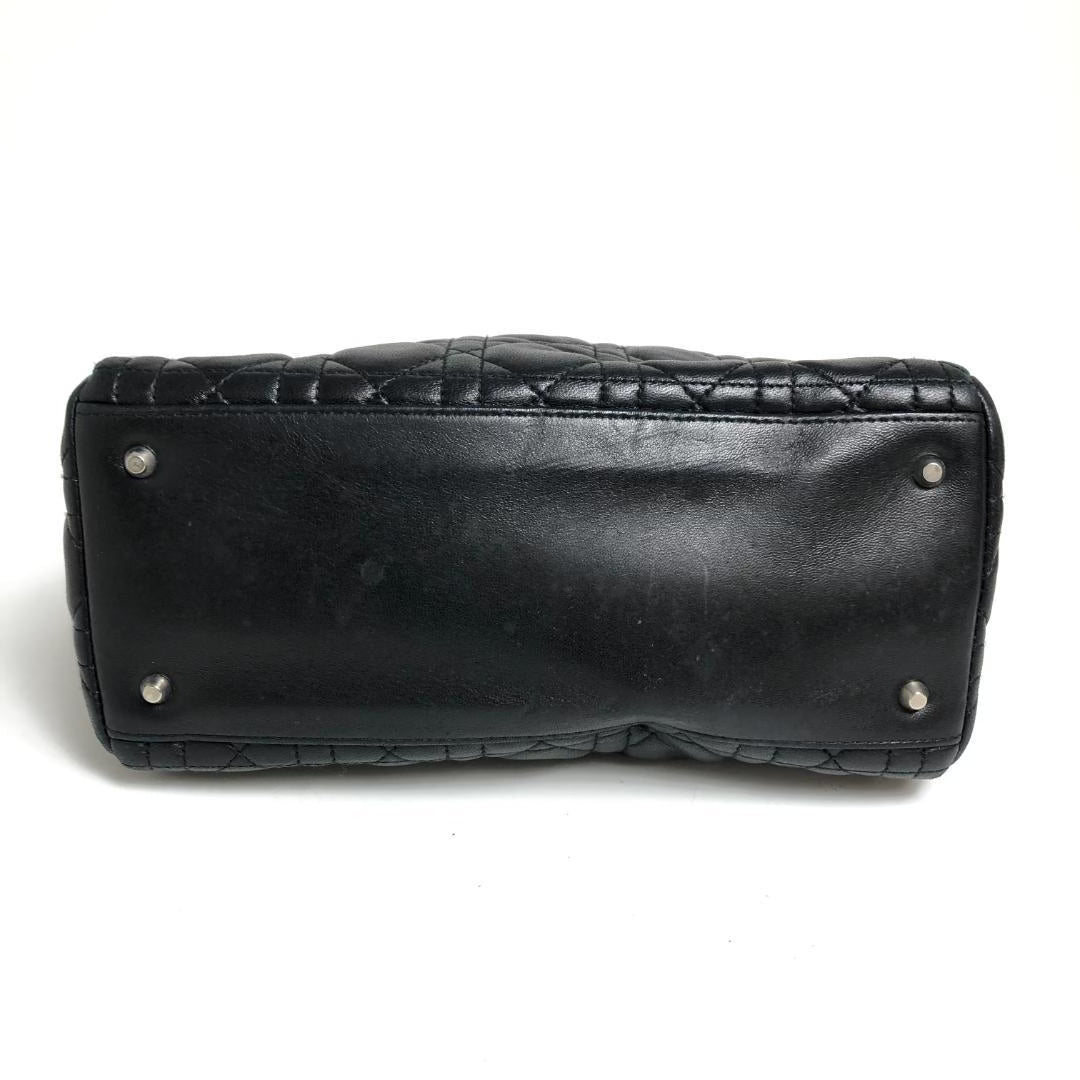 Black Lambskin Medium Lady Dior