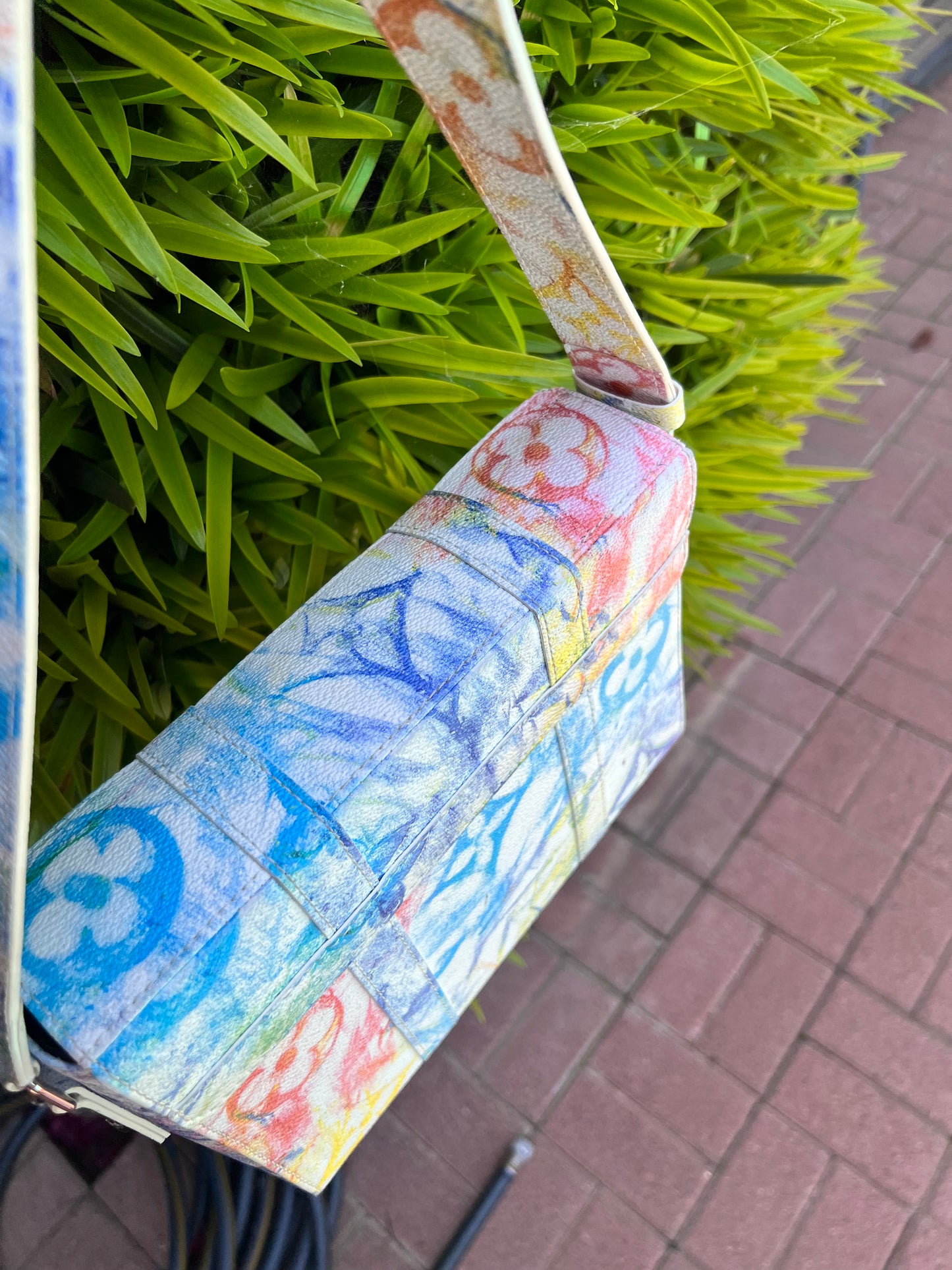 Louis Vuitton limited edition pastel watercolor trunk PM messenger bag