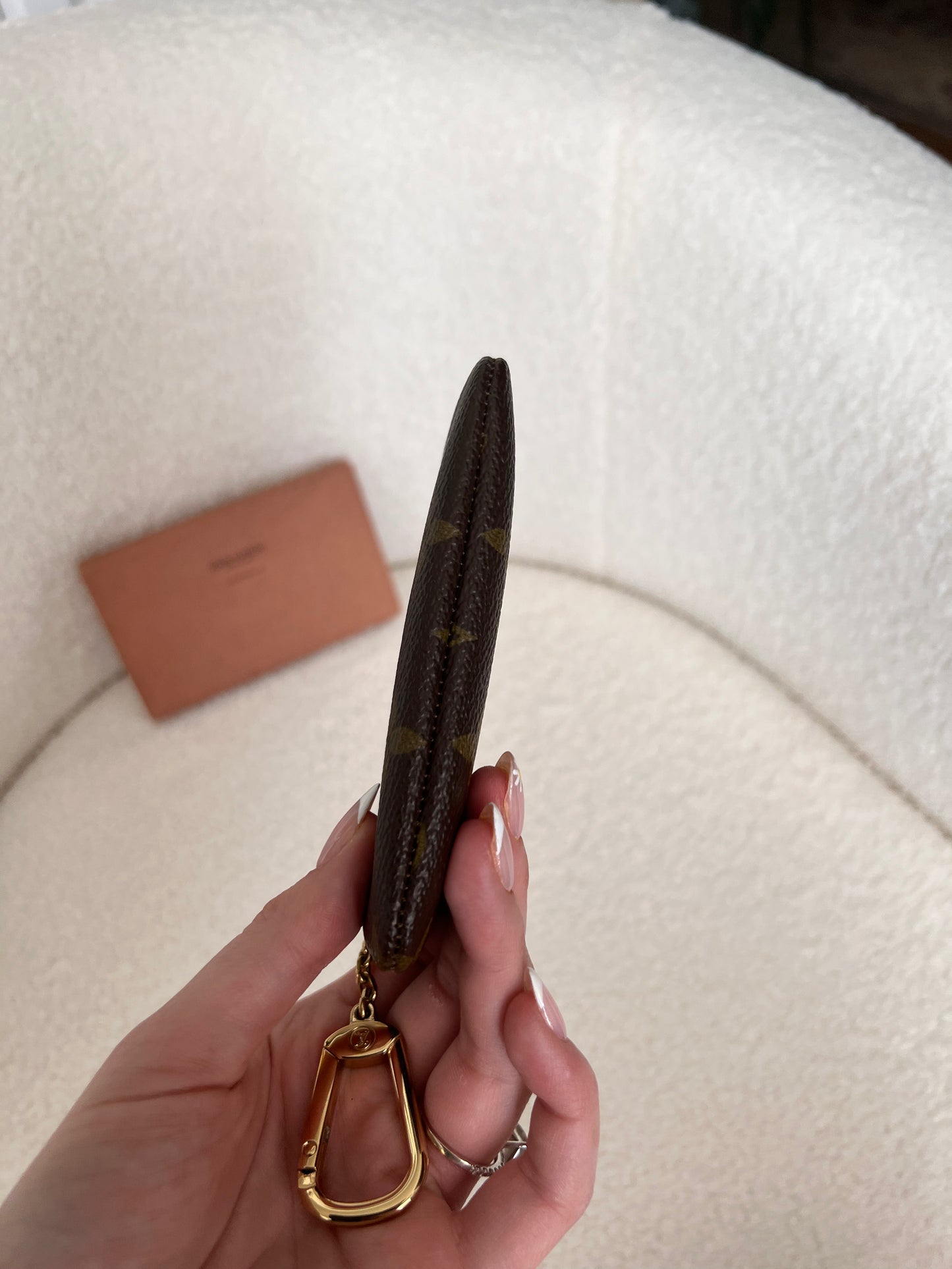 Louis Vuitton monogram key pouch with box