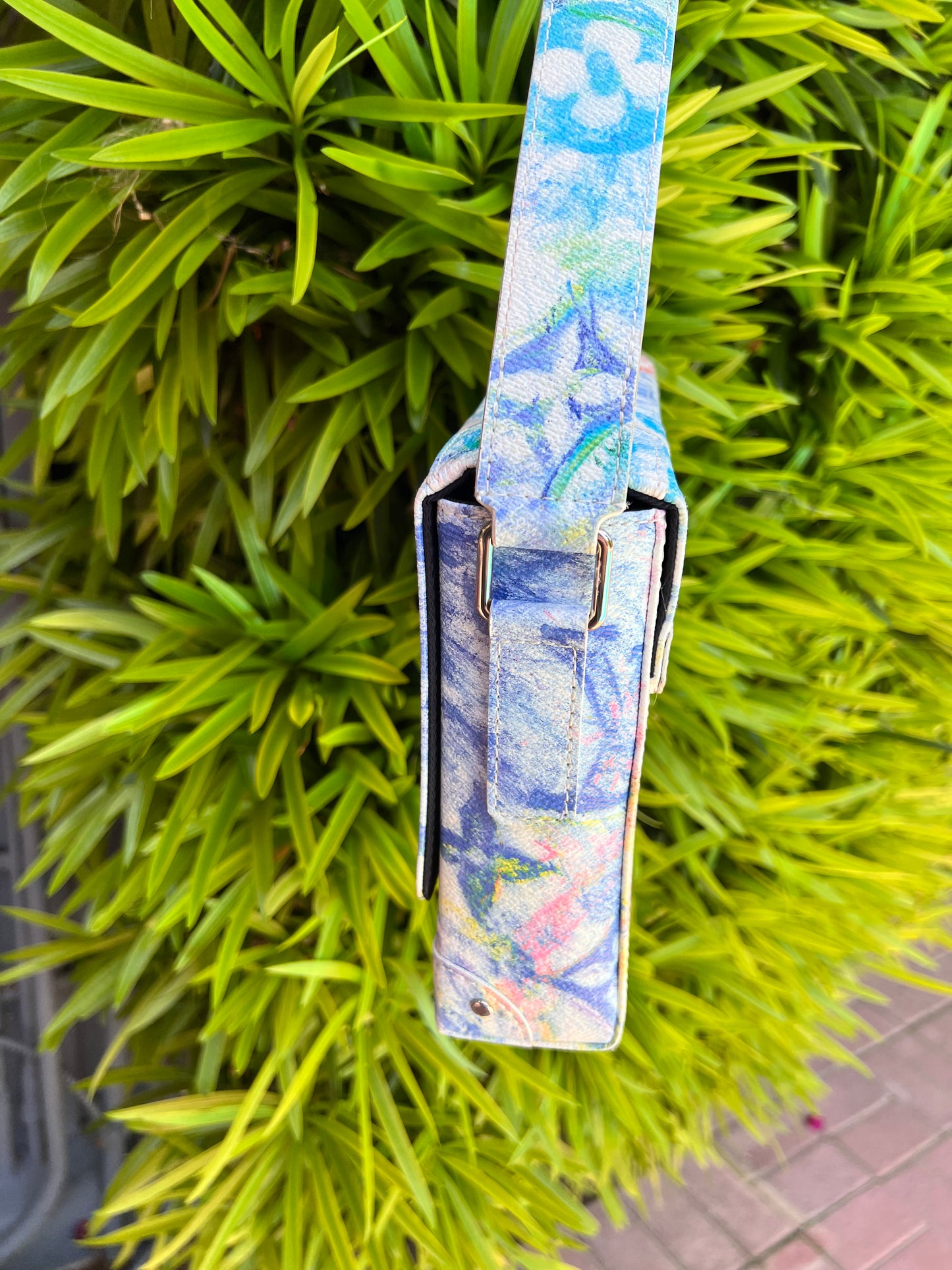 Louis Vuitton limited edition pastel watercolor trunk PM messenger bag