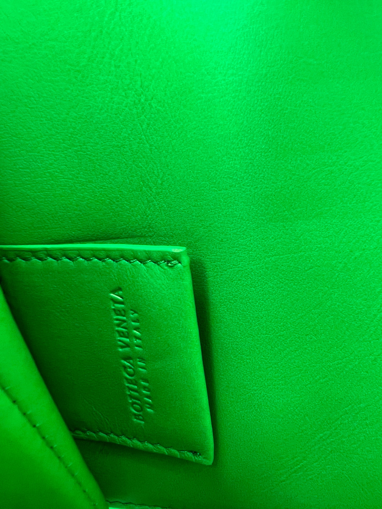 Bottega Veneta intrecciato wristlet clutch parakeet green