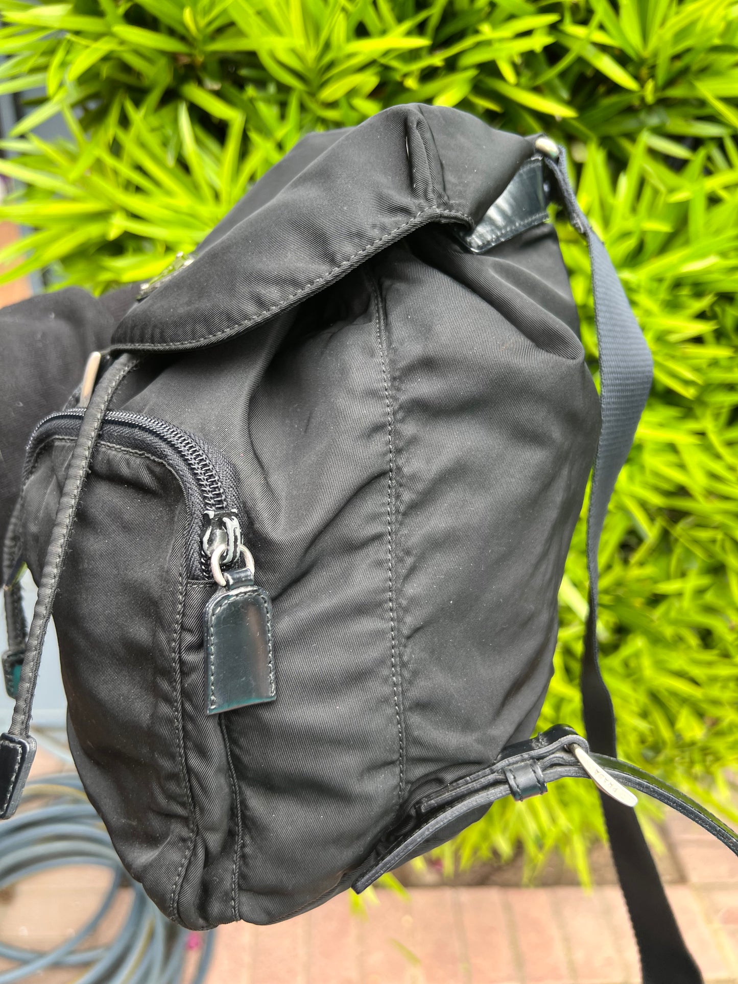 Prada black Tessuto nylon small backpack