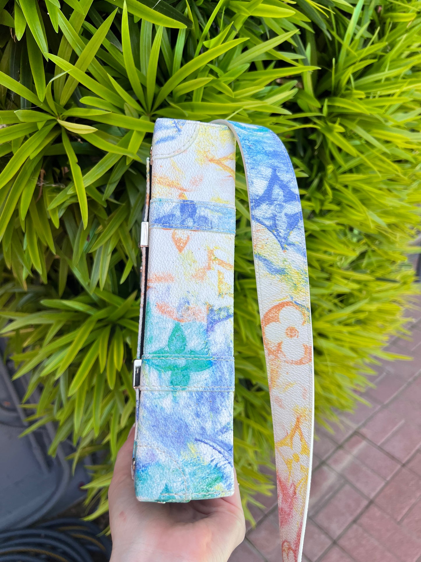 Louis Vuitton limited edition pastel watercolor trunk PM messenger bag