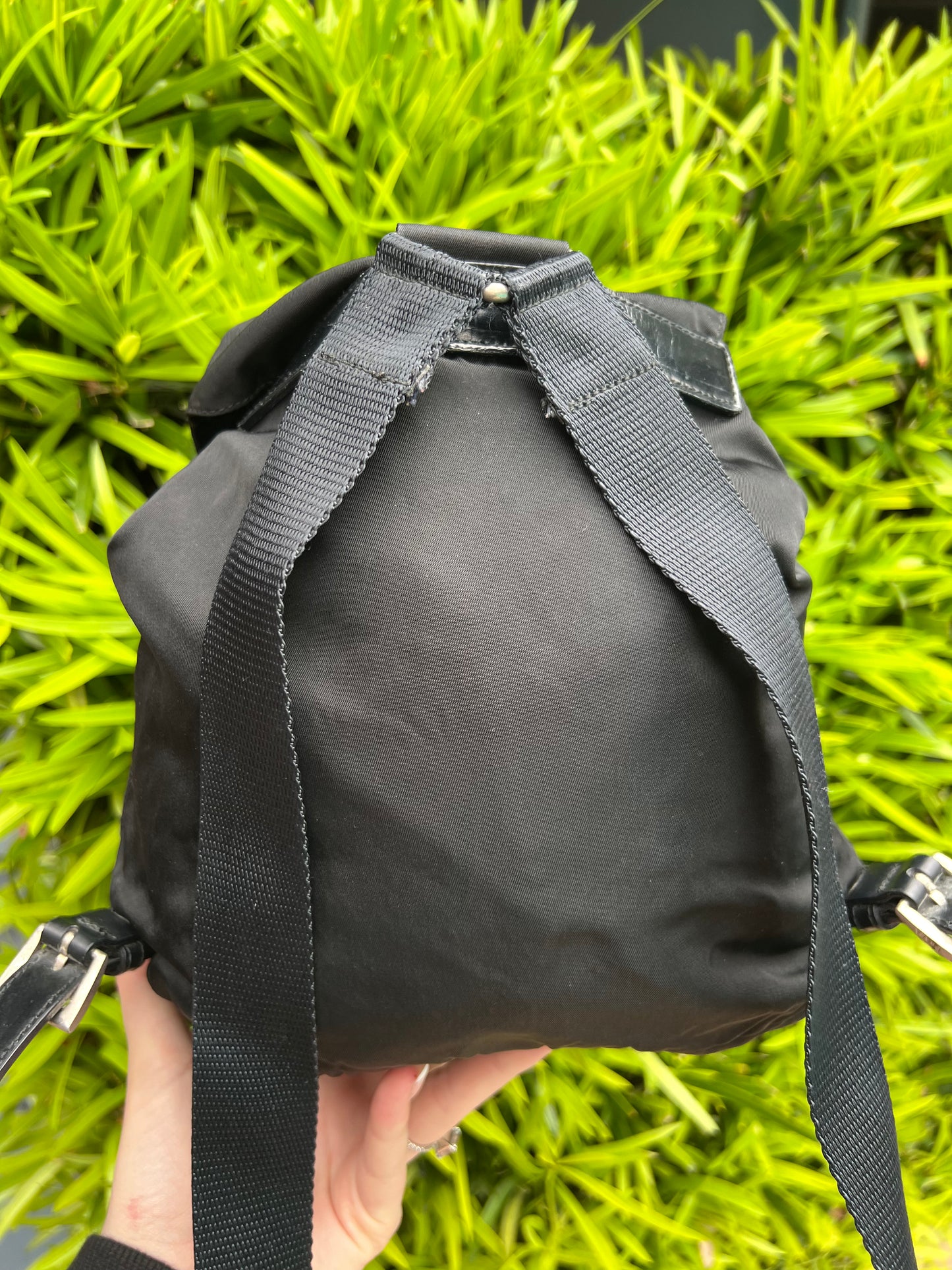 Prada black Tessuto nylon small backpack