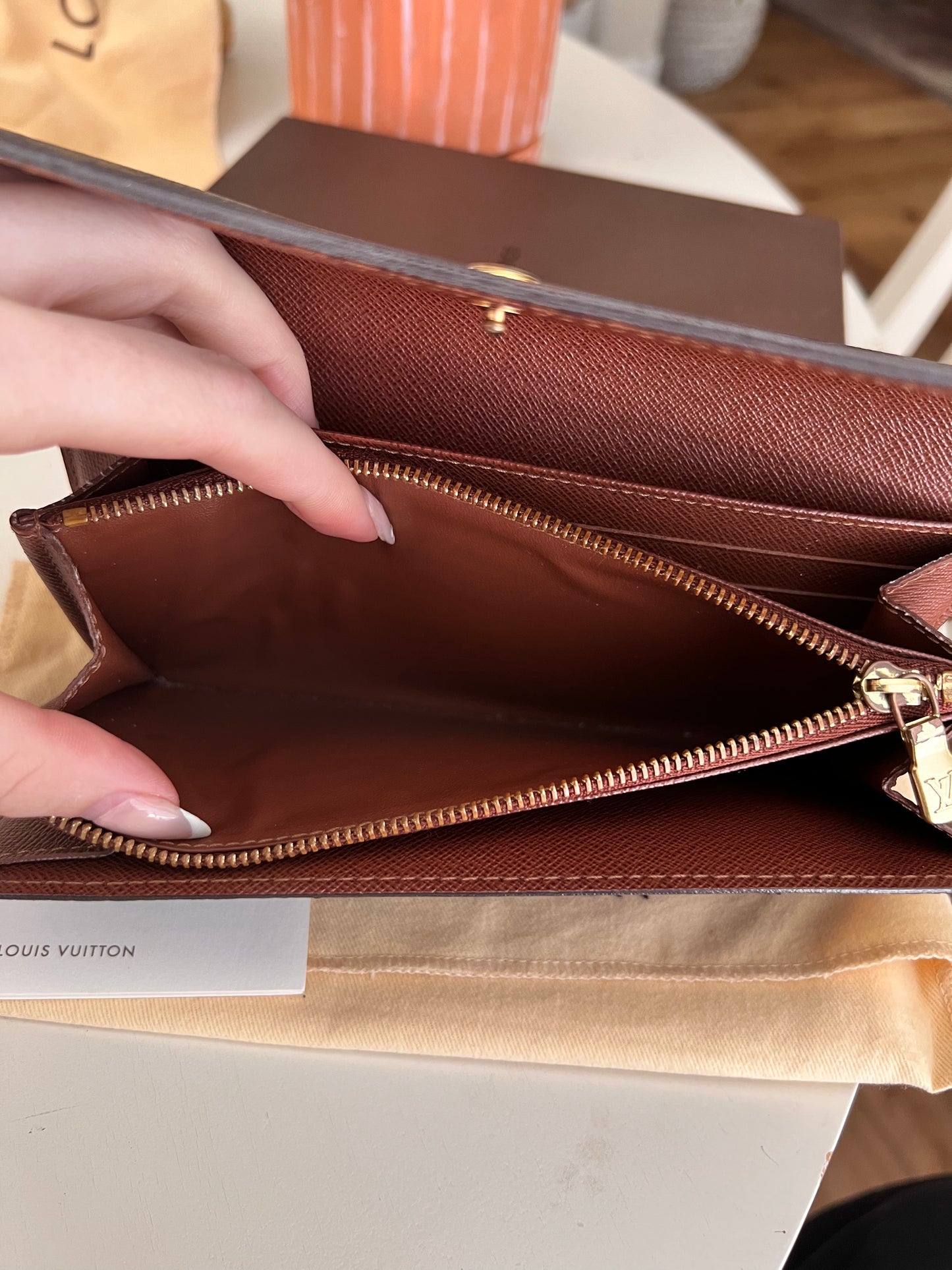 Fendi leather continental long wallet