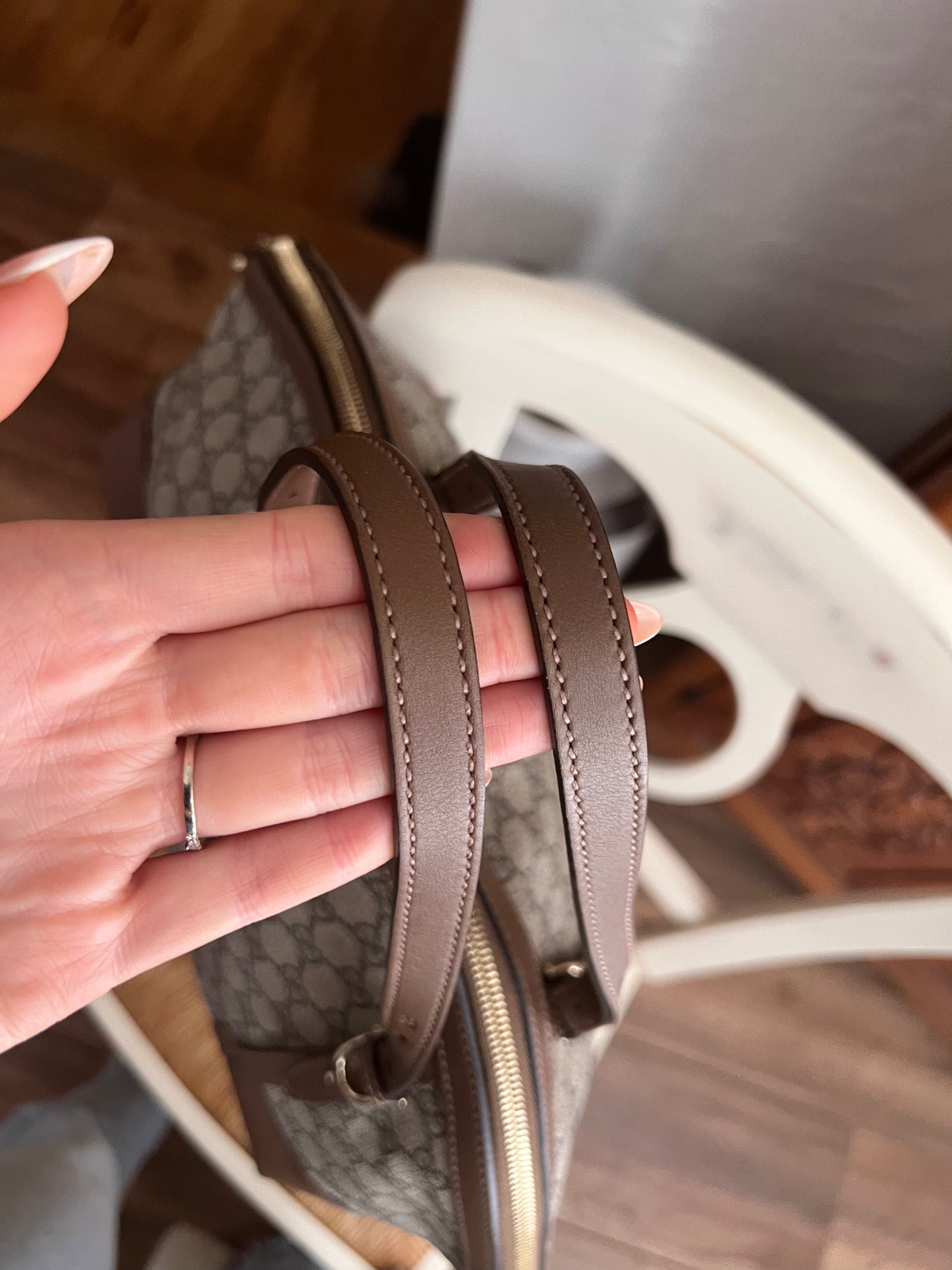 Gucci GG coated canvas dome 2 way zip tote