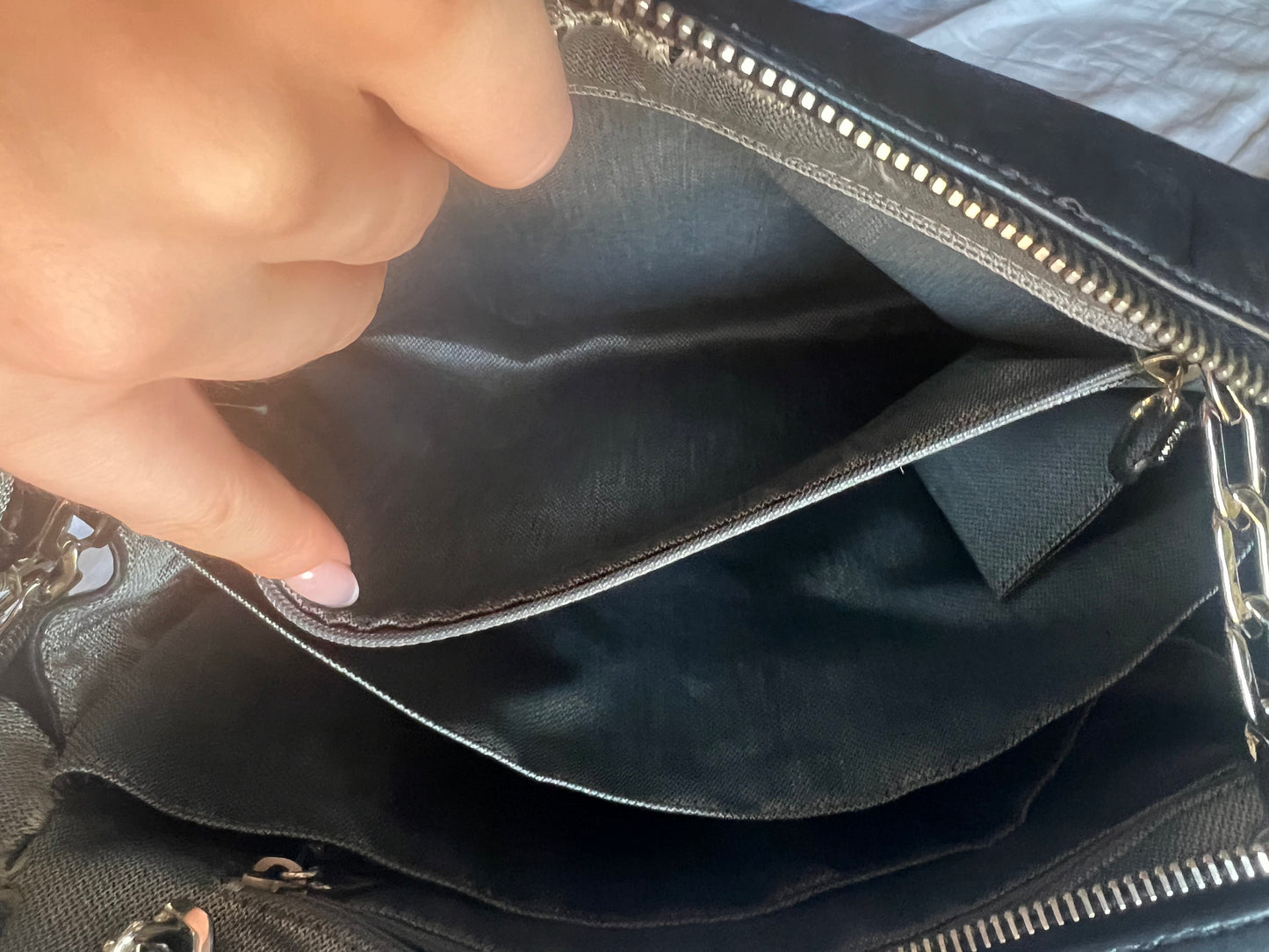 Chanel Mademoiselle black lambskin tote