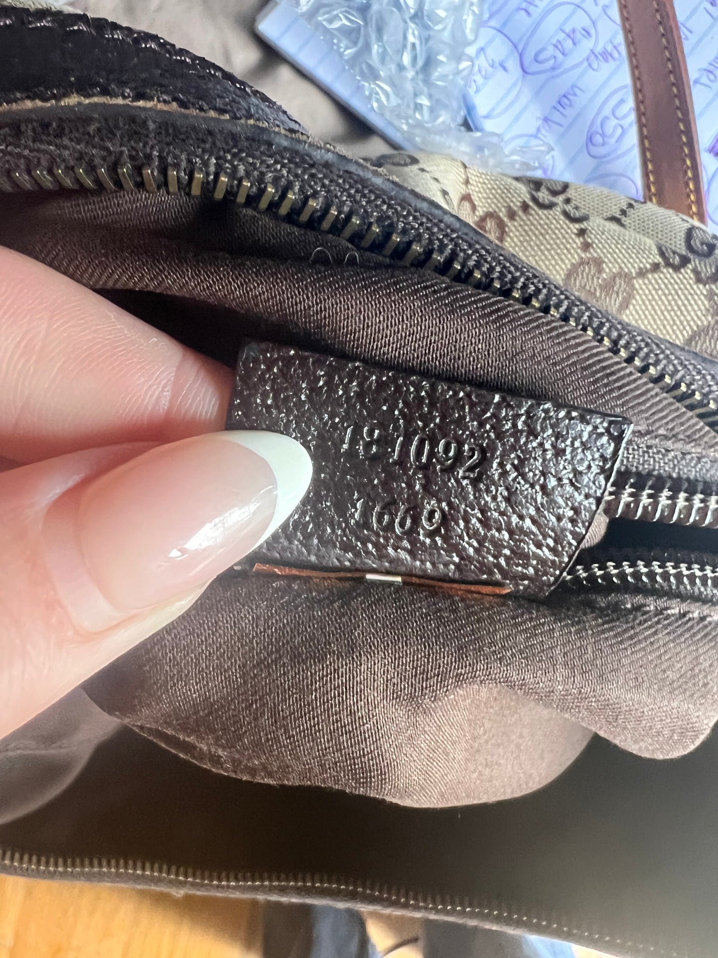 Gucci GG canvas half crescent messenger bag