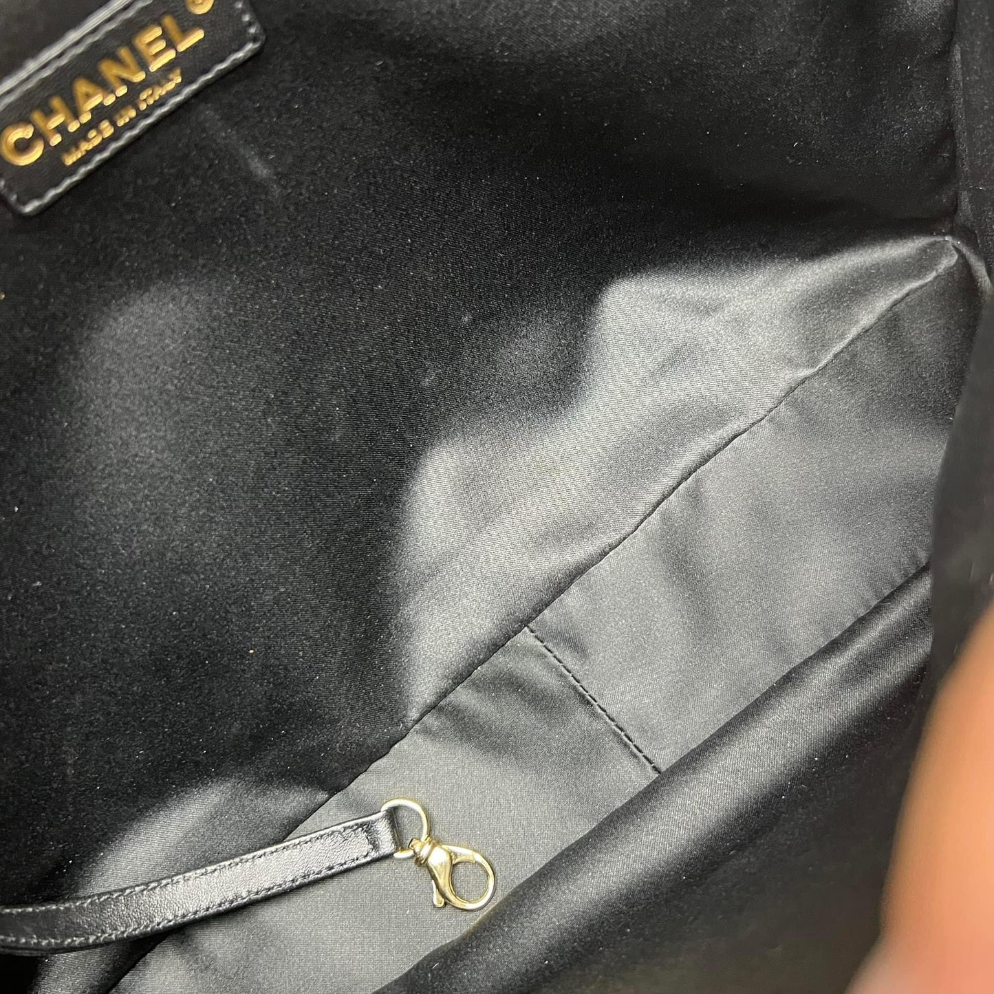 Chanel grand shopper tote black caviar gold hardware