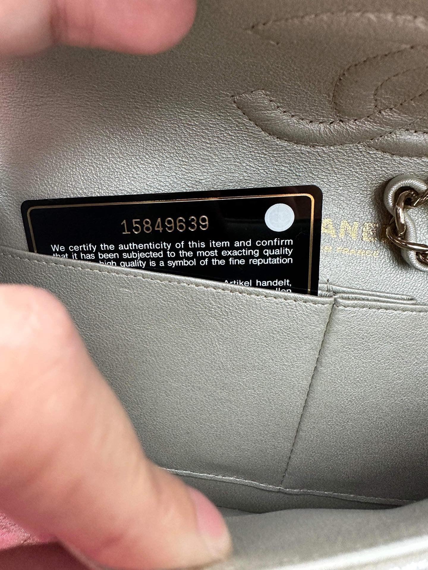 Chanel Metallic Champagne Double flap medium classic flap