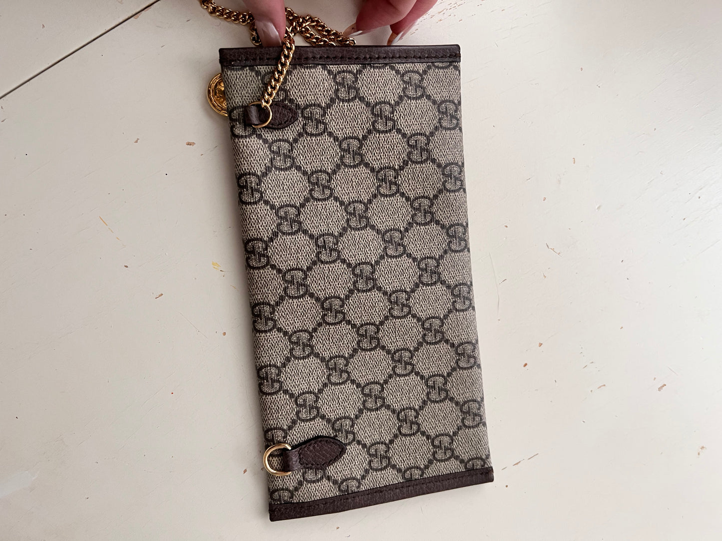 Gucci GG supreme tiger head large tote with pochette