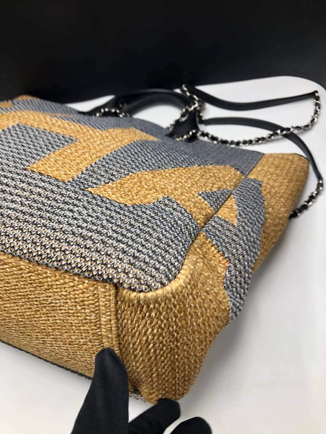 Chanel Deauville Woven Large Shopping Tote Bag