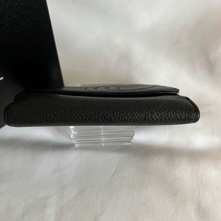 Chanel vintage caviar compact double sided wallet