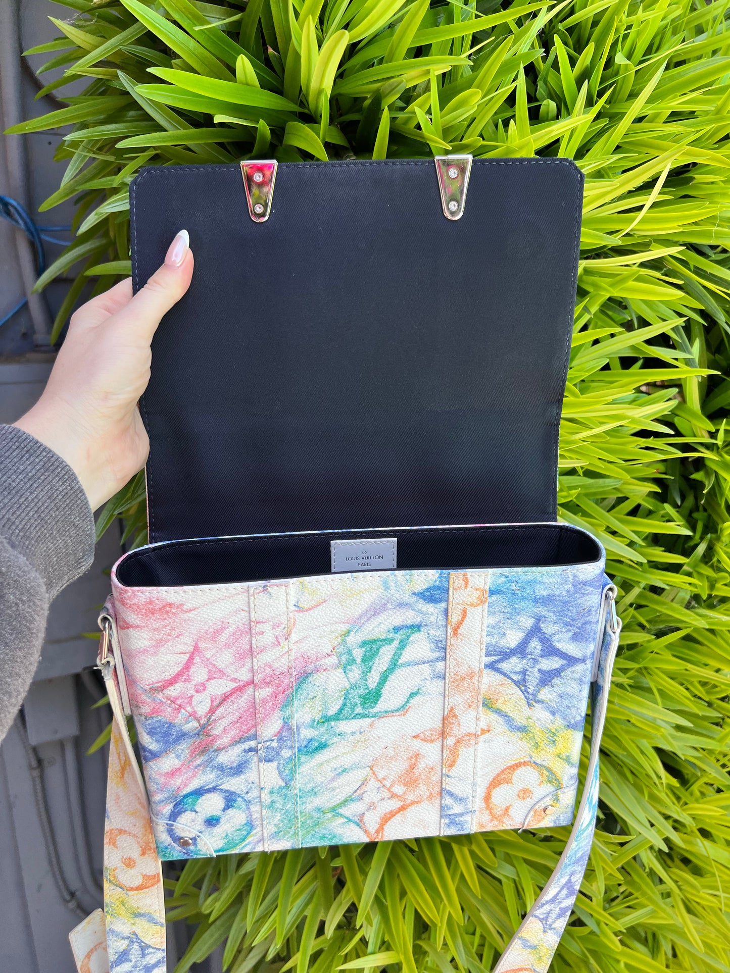 Louis Vuitton limited edition pastel watercolor trunk PM messenger bag