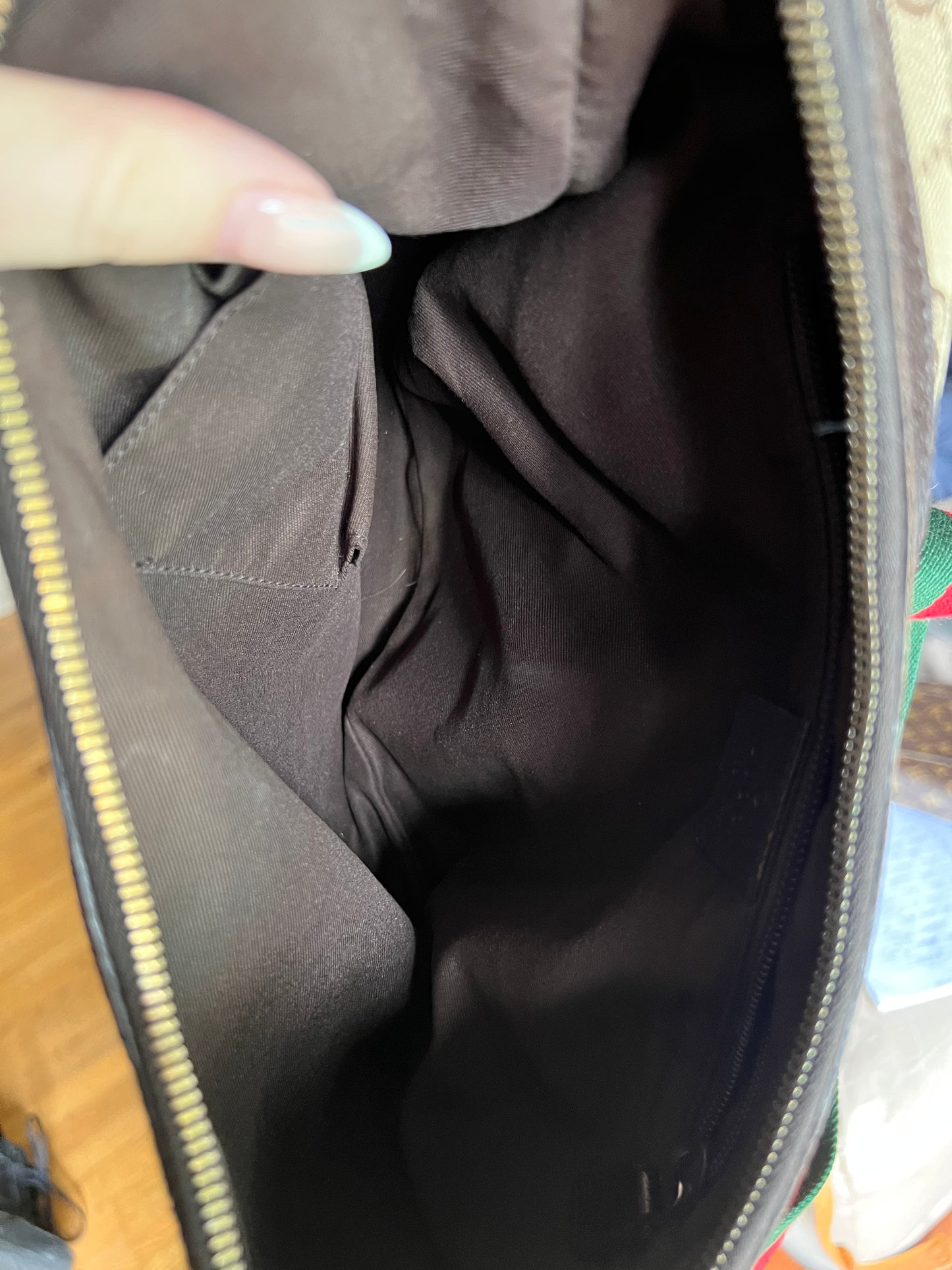 Gucci GG canvas half crescent messenger bag