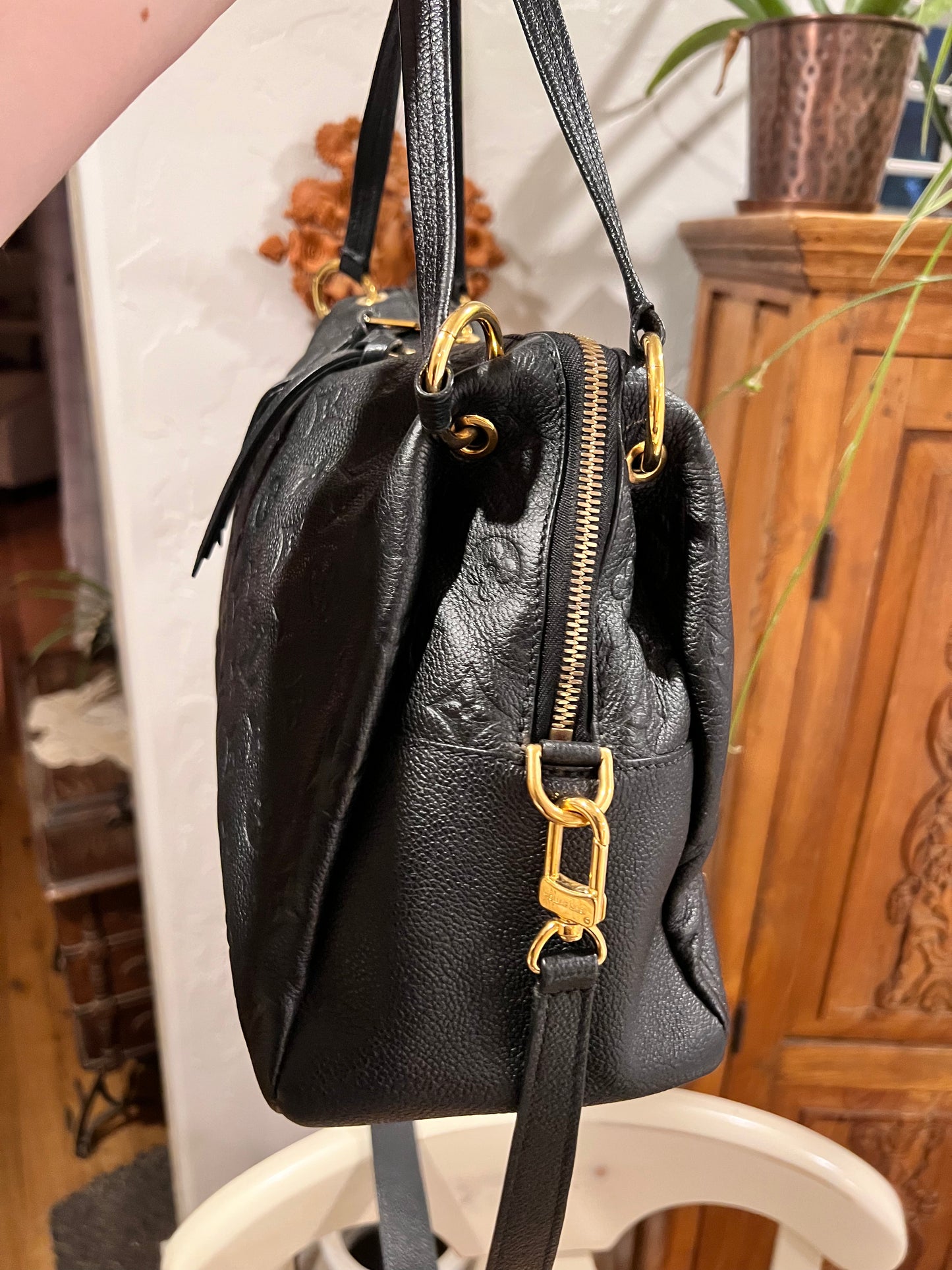 Louis Vuitton black empreinte ponty 2way tote