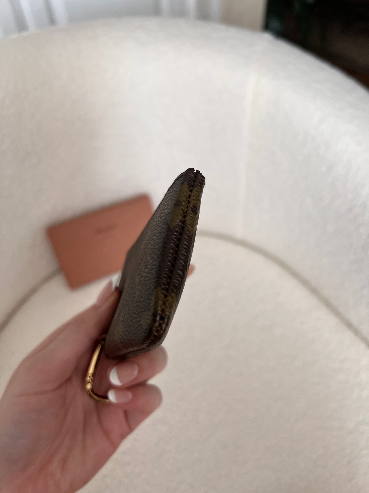 Louis Vuitton monogram key pouch with box